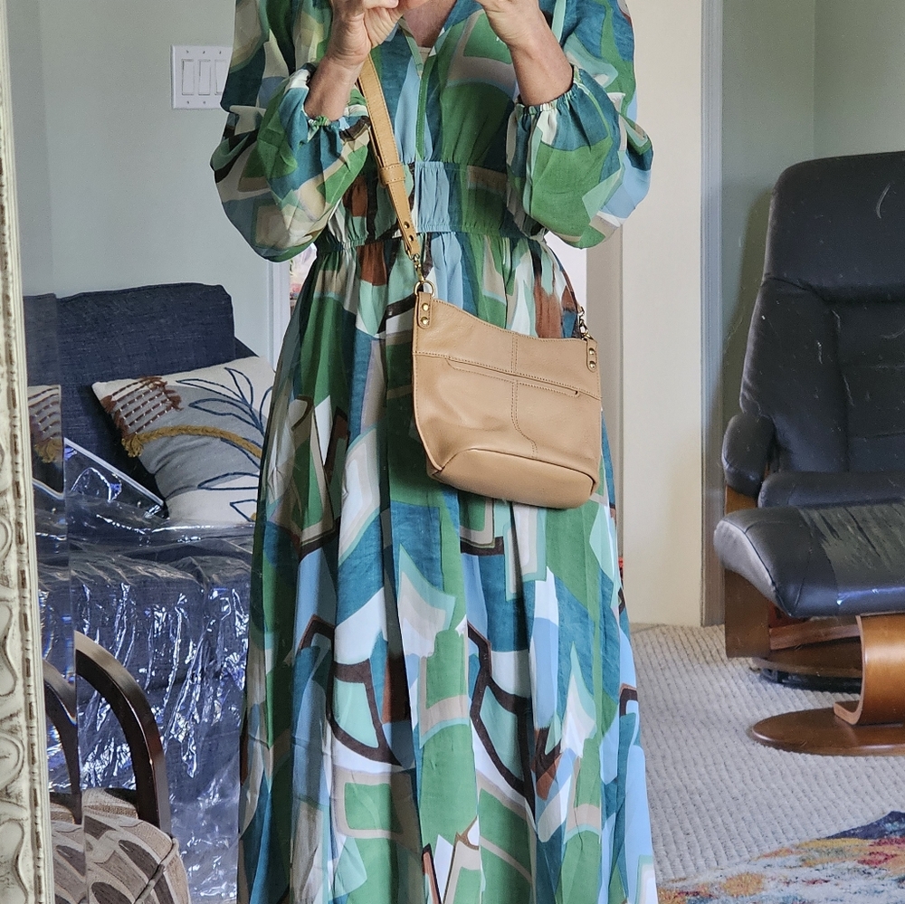 Hobo crossbody, light caramel, super soft leather